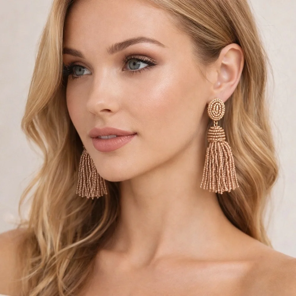 NWT Sugarfix by Baublebar Gold Beaded Drop Earrings 14